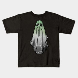 Aromantic Pride Flowery Ghost Kids T-Shirt